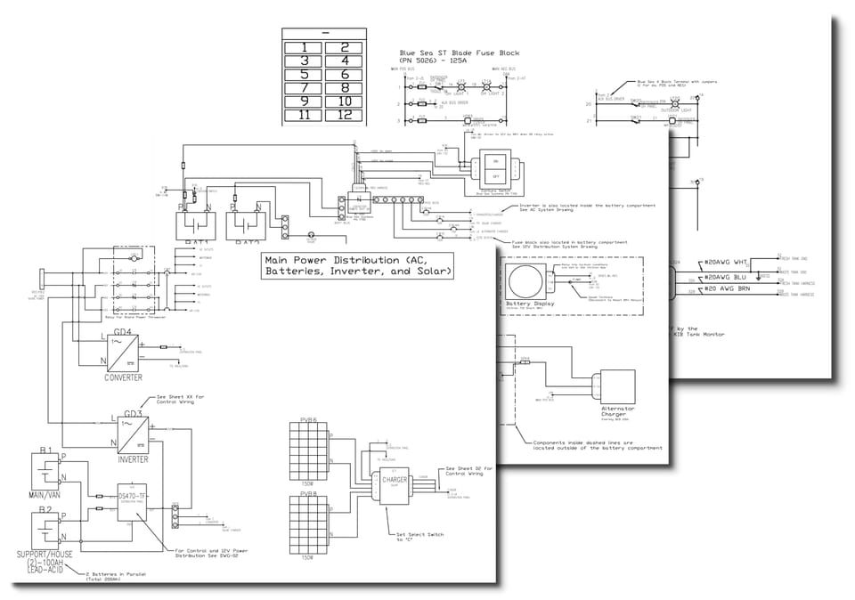 Electrical Schematics for Campervan Systems